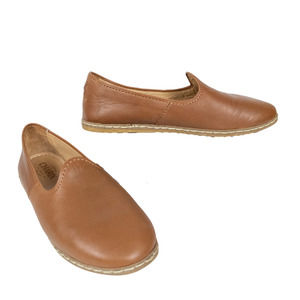CHARIX Camel Leather Loafers Turkish Flats Memory Foam Women's EU 40 / US 9-9.5